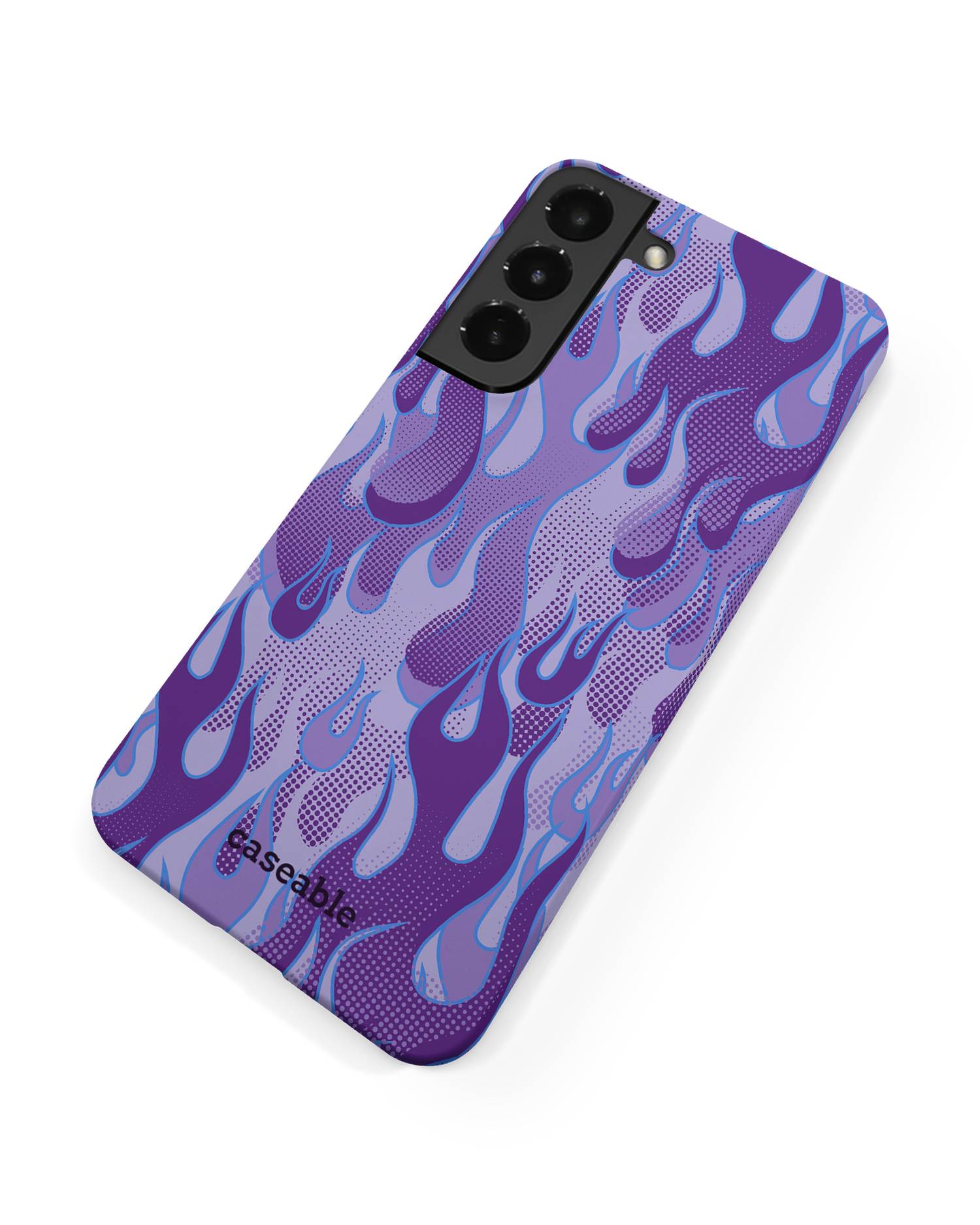 Purple Flames Hardcase Handyhülle Samsung Galaxy S22 Plus 5G: Rückseite