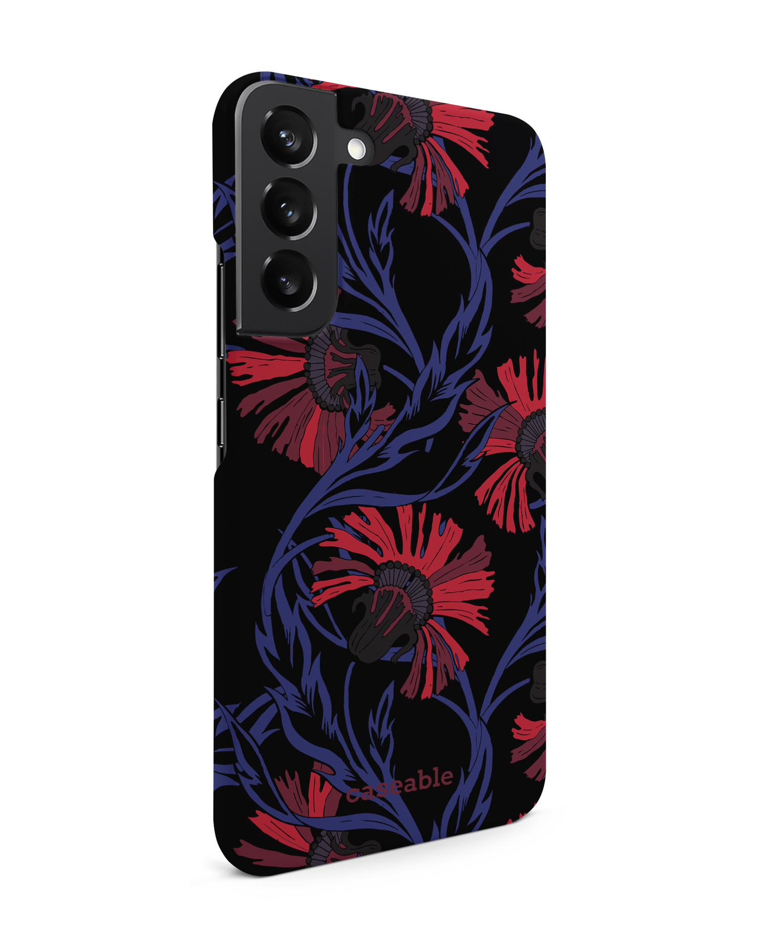 Midnight Floral Hardcase Handyhülle Samsung Galaxy S22 Plus 5G: Seitenansicht links