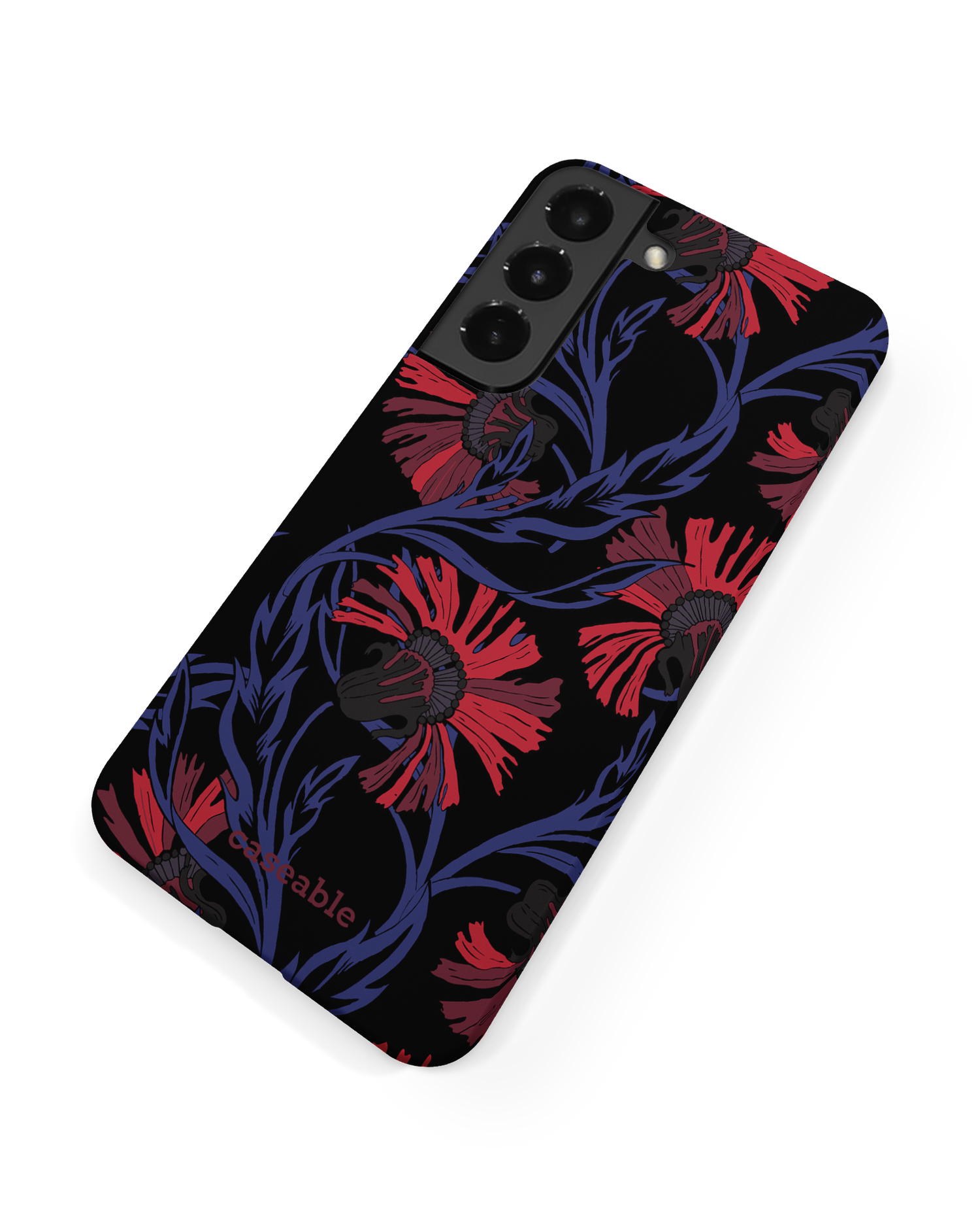 Midnight Floral Hardcase Handyhülle Samsung Galaxy S22 Plus 5G: Rückseite