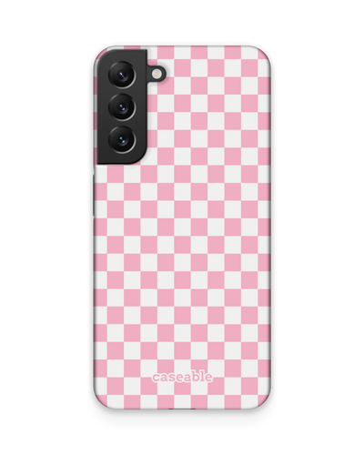 Pink Checkerboard Hardcase Handyhülle Samsung Galaxy S22 Plus 5G
