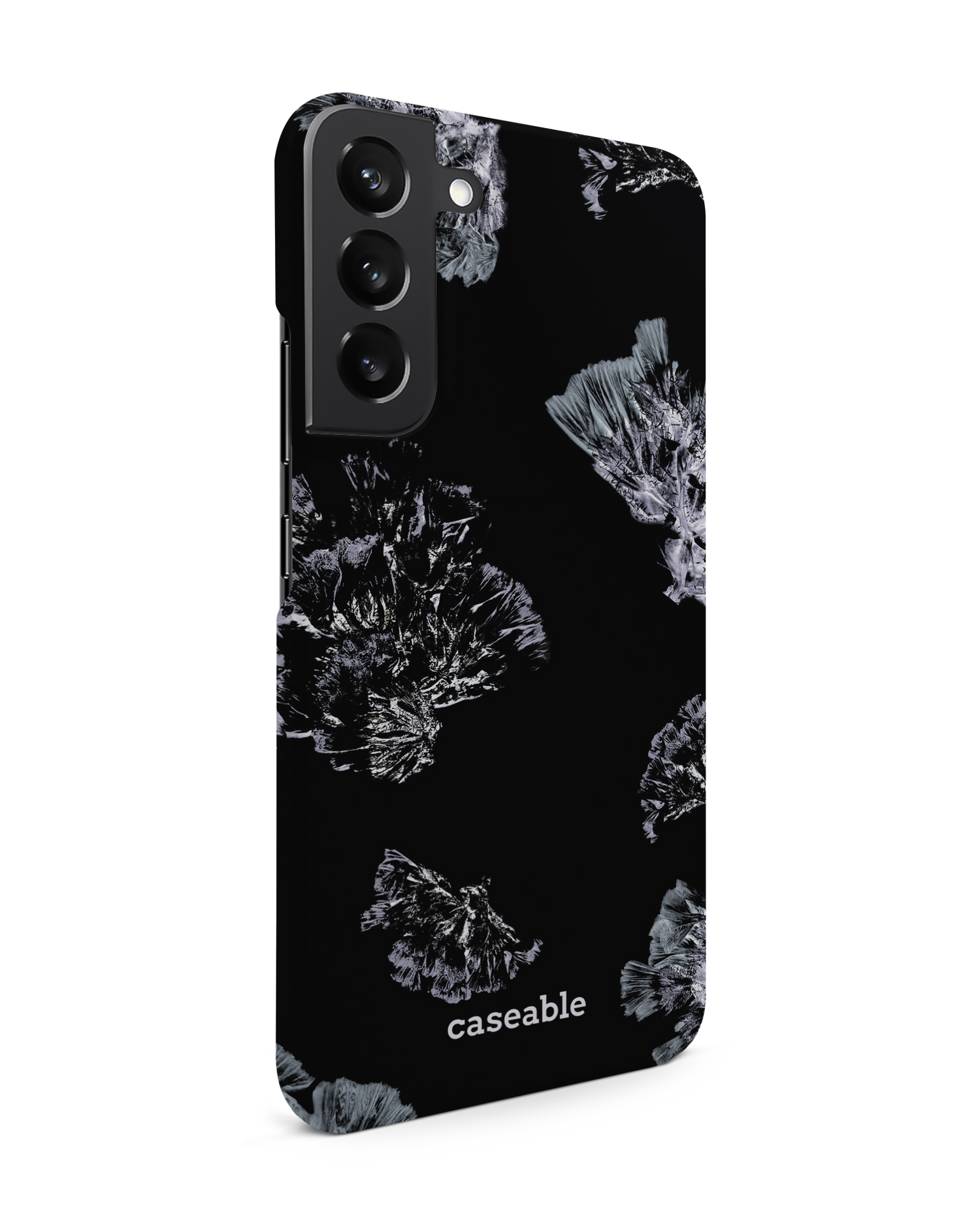 Silver Petals Hardcase Handyhülle Samsung Galaxy S22 Plus 5G: Seitenansicht links