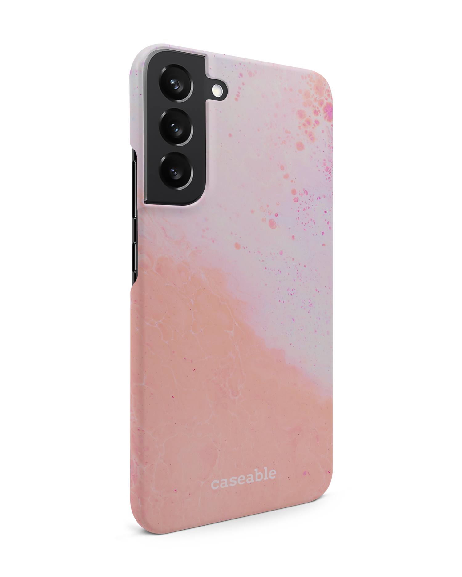 Peaches & Cream Marble Hardcase Handyhülle Samsung Galaxy S22 Plus 5G: Seitenansicht links