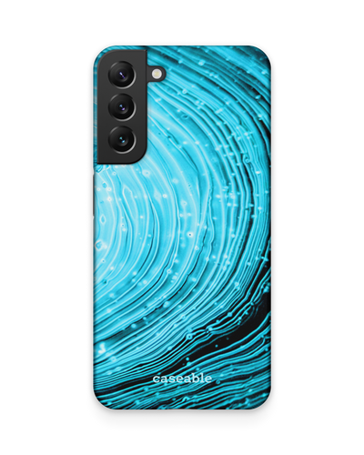 Turquoise Ripples Hardcase Handyhülle Samsung Galaxy S22 Plus 5G