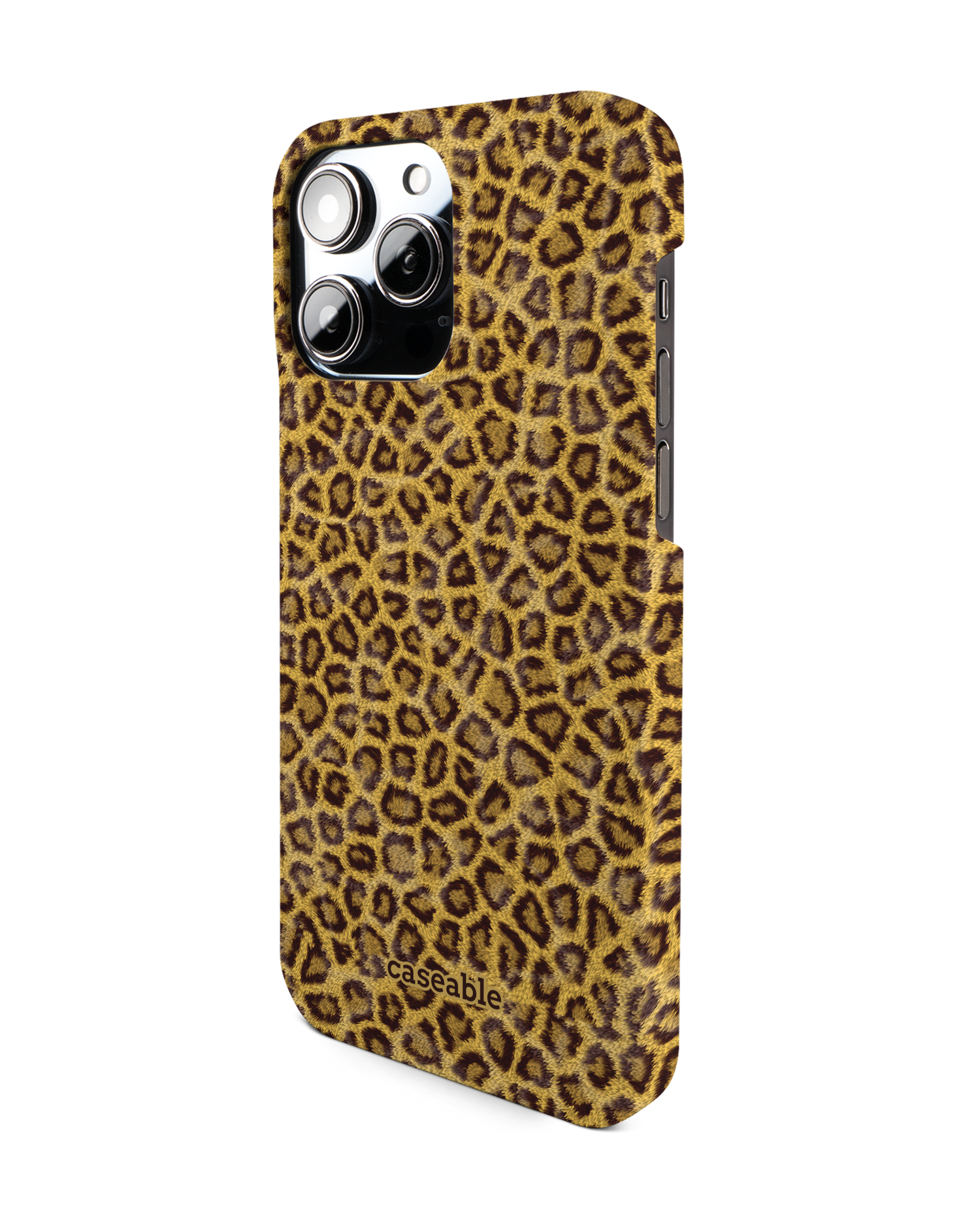 Leopard Skin Hardcase Handyhülle für Apple iPhone 14 Pro Max: Seitenansicht rechts
