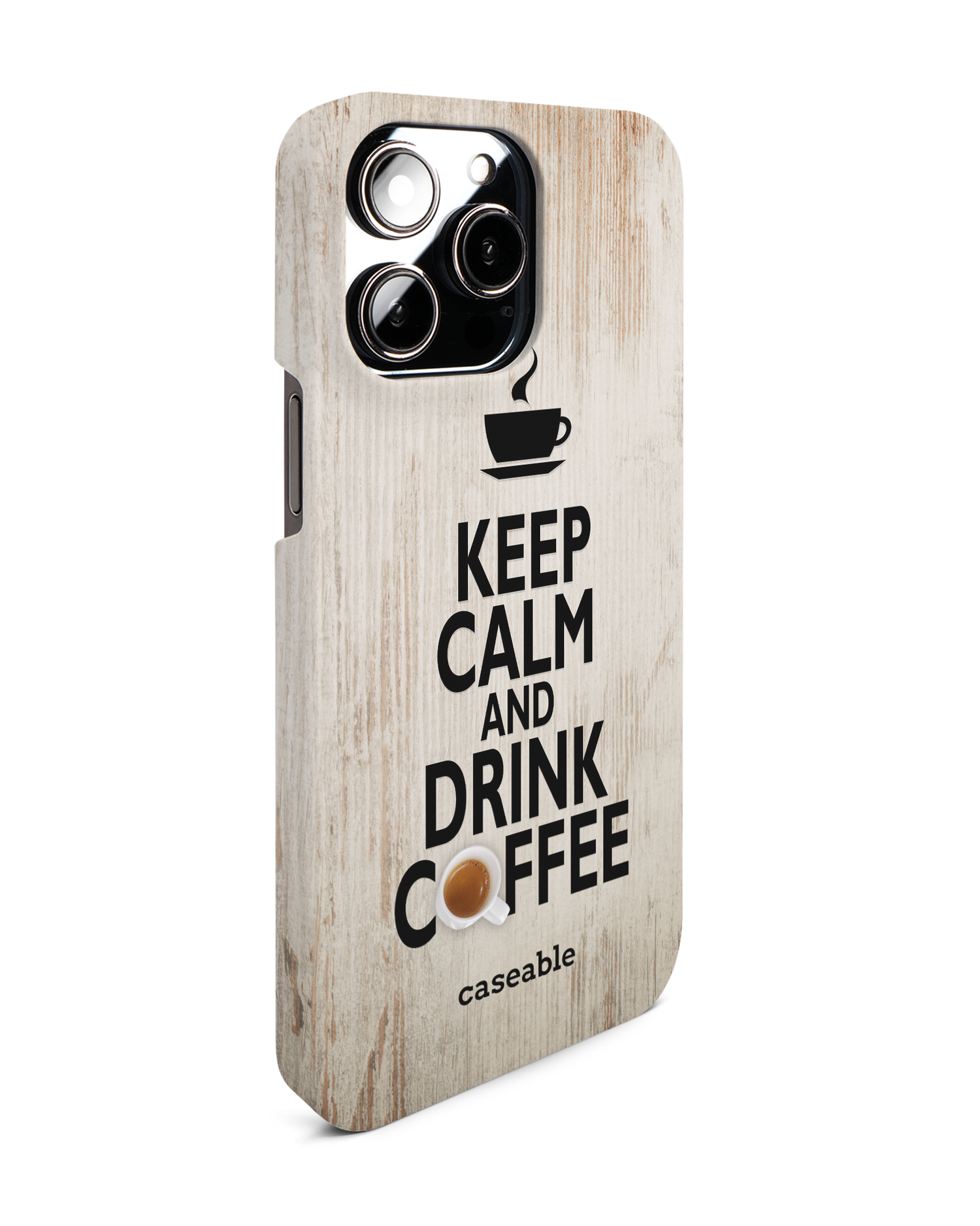 Drink Coffee Hardcase Handyhülle für Apple iPhone 14 Pro Max: Seitenansicht links