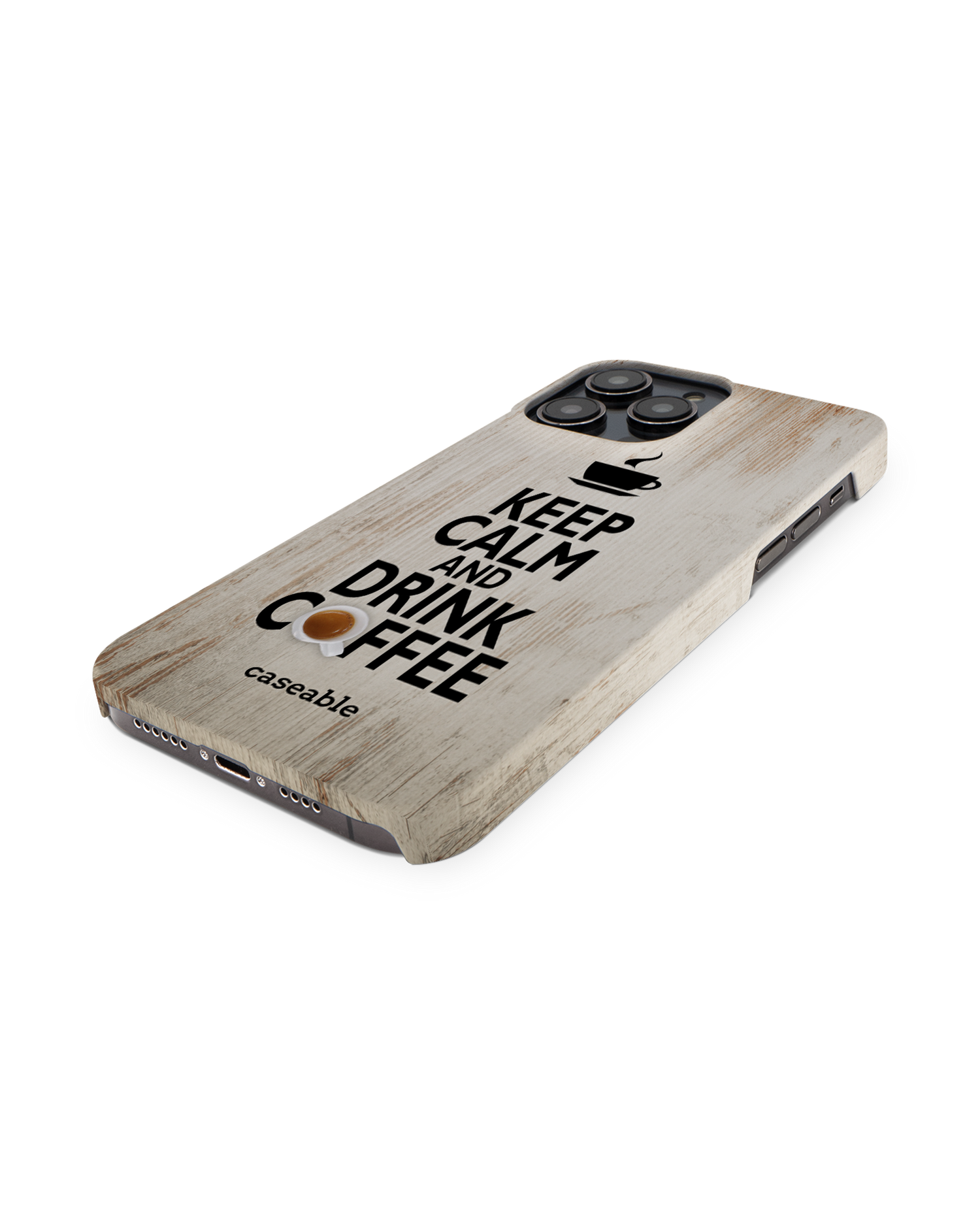 Drink Coffee Hardcase Handyhülle für Apple iPhone 14 Pro Max: Perspektivansicht