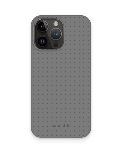 Dot Grid Grey Hardcase Handyhülle für Apple iPhone 14 Pro Max