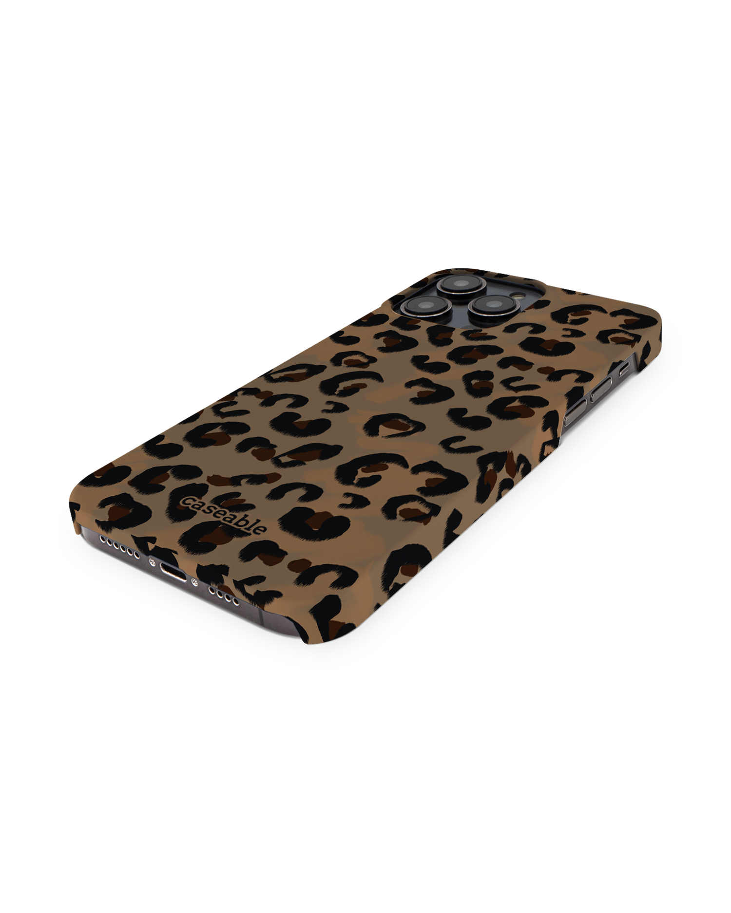 Leopard Repeat Hardcase Handyhülle für Apple iPhone 14 Pro Max: Perspektivansicht