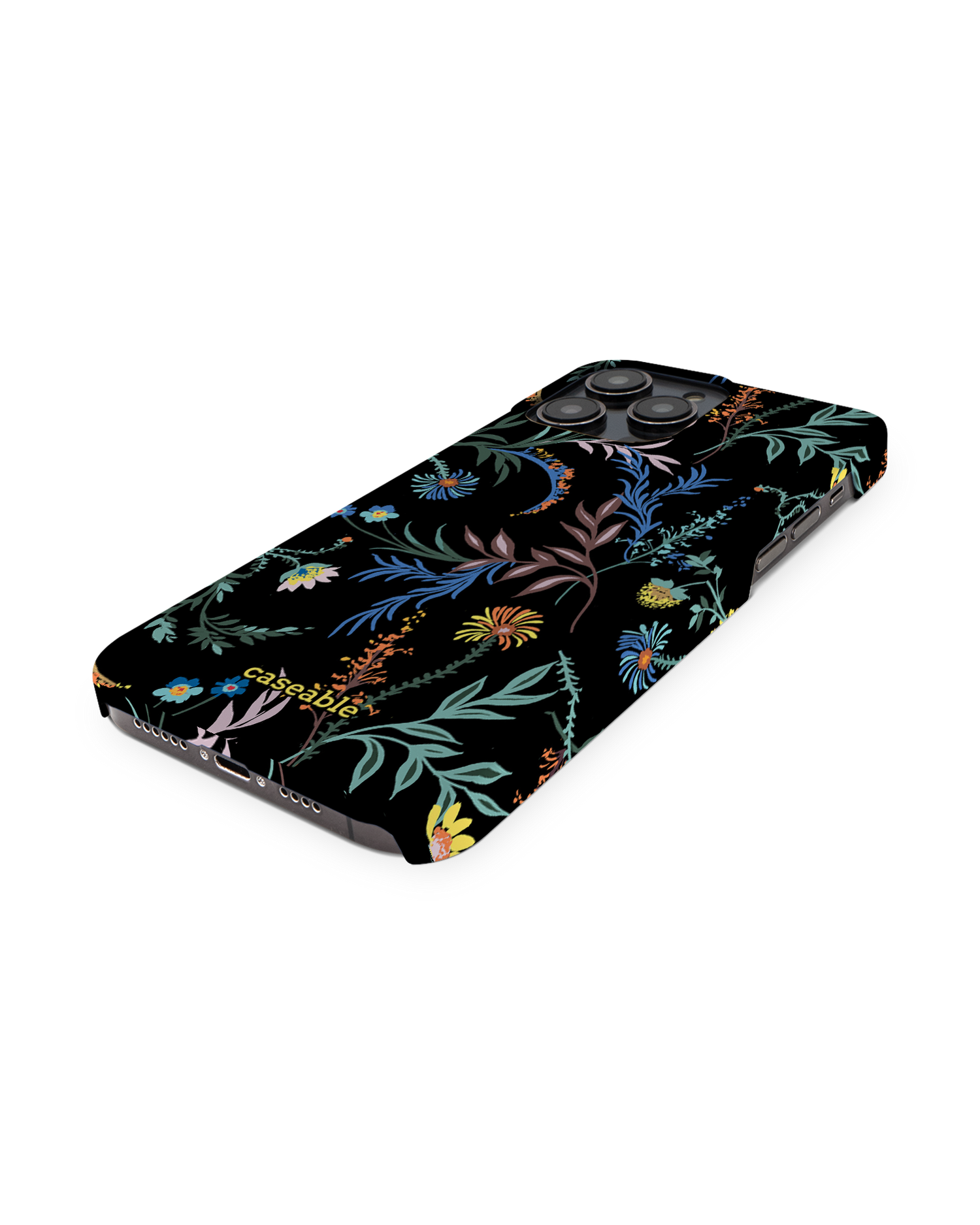 Woodland Spring Floral Hardcase Handyhülle für Apple iPhone 14 Pro Max: Perspektivansicht