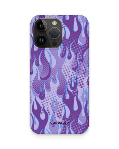 Purple Flames Hardcase Handyhülle für Apple iPhone 15 Pro Max