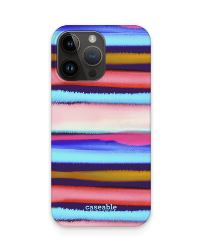 Watercolor Stripes Hardcase Handyhülle für Apple iPhone 14 Pro Max