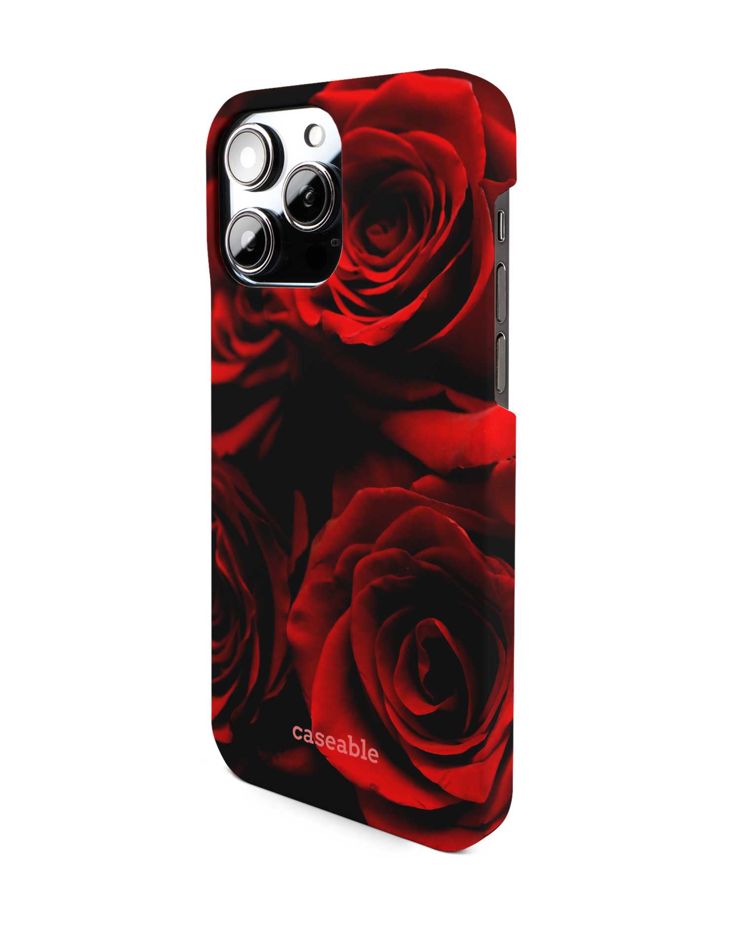 Red Roses Hardcase Handyhülle für Apple iPhone 14 Pro Max: Seitenansicht rechts
