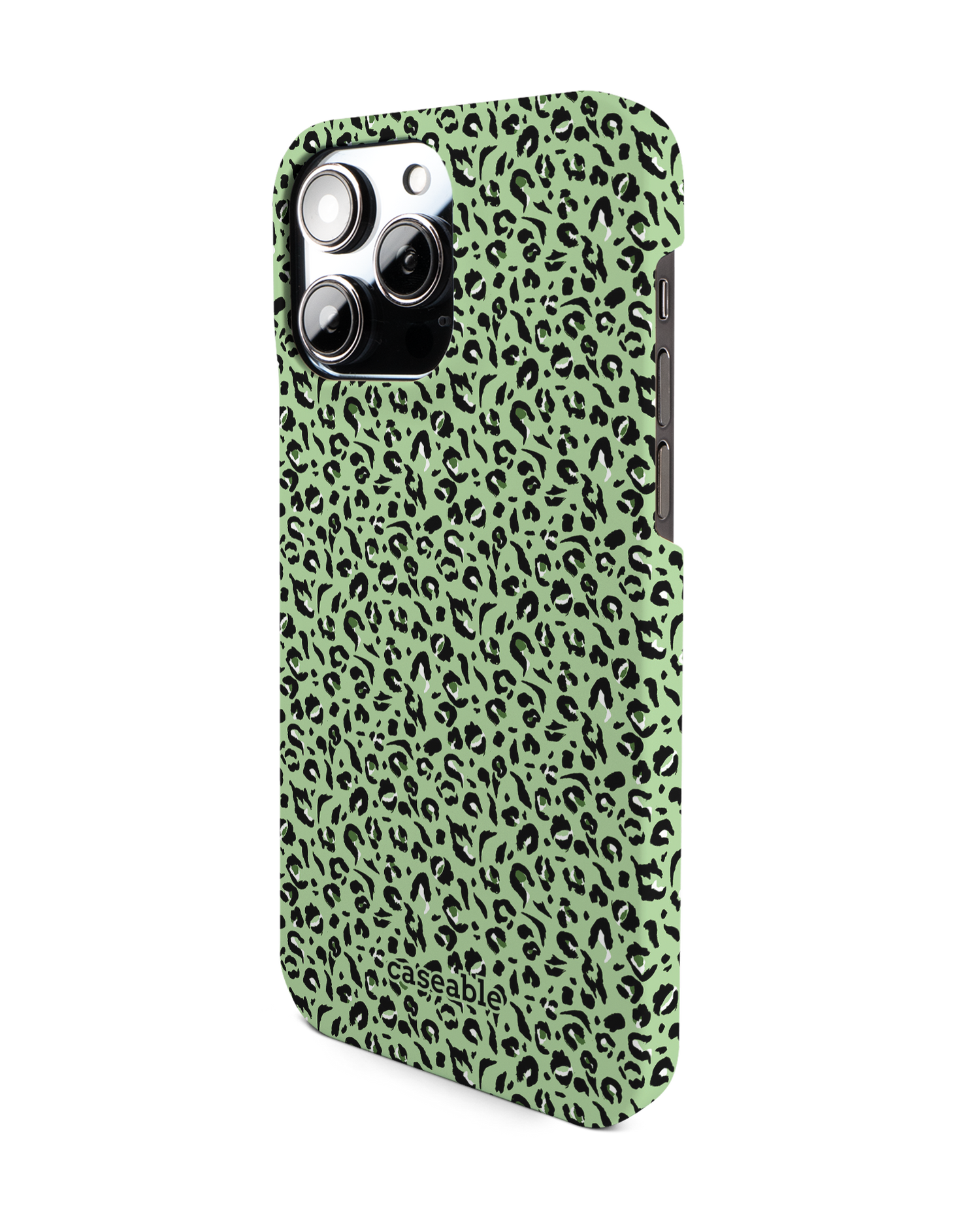 Mint Leopard Hardcase Handyhülle für Apple iPhone 14 Pro Max: Seitenansicht rechts
