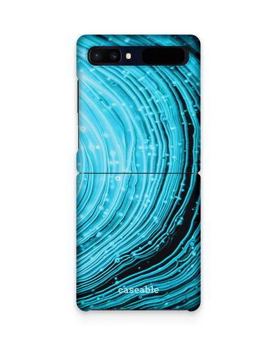 Turquoise Ripples Hardcase Handyhülle Samsung Galaxy Z Flip