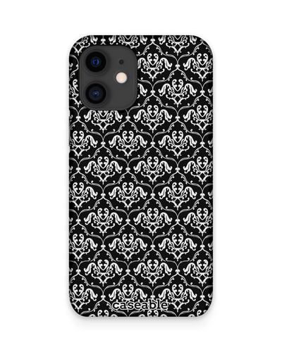 Black French Lillies Hardcase Handyhülle Apple iPhone 12 mini