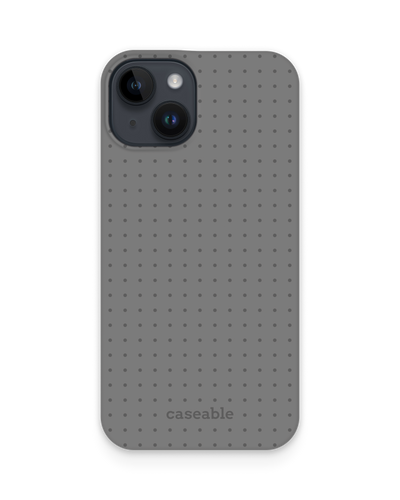 Dot Grid Grey Hardcase Handyhülle für Apple iPhone 15