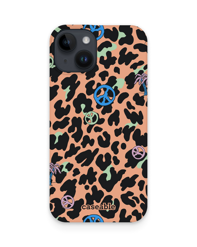 Leopard Peace Palms Hardcase Handyhülle für Apple iPhone 15