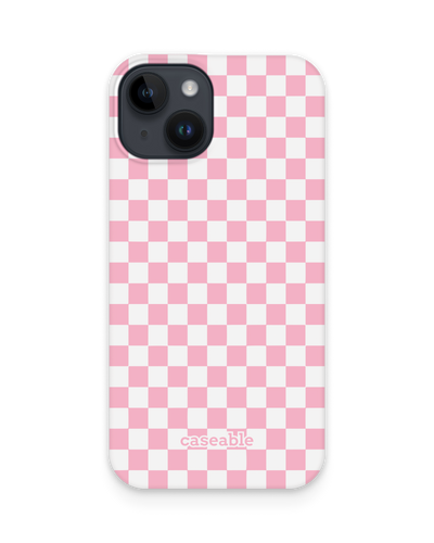 Pink Checkerboard Hardcase Handyhülle für Apple iPhone 15