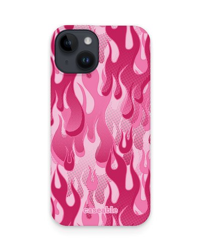 Pink Flames Hardcase Handyhülle für Apple iPhone 14
