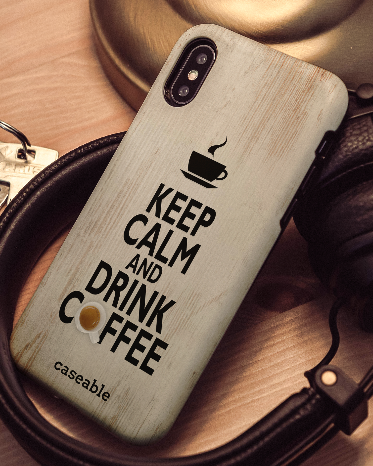 Drink Coffee Hardcase Handyhülle Apple iPhone X, Apple iPhone XS: Momentaufnahme