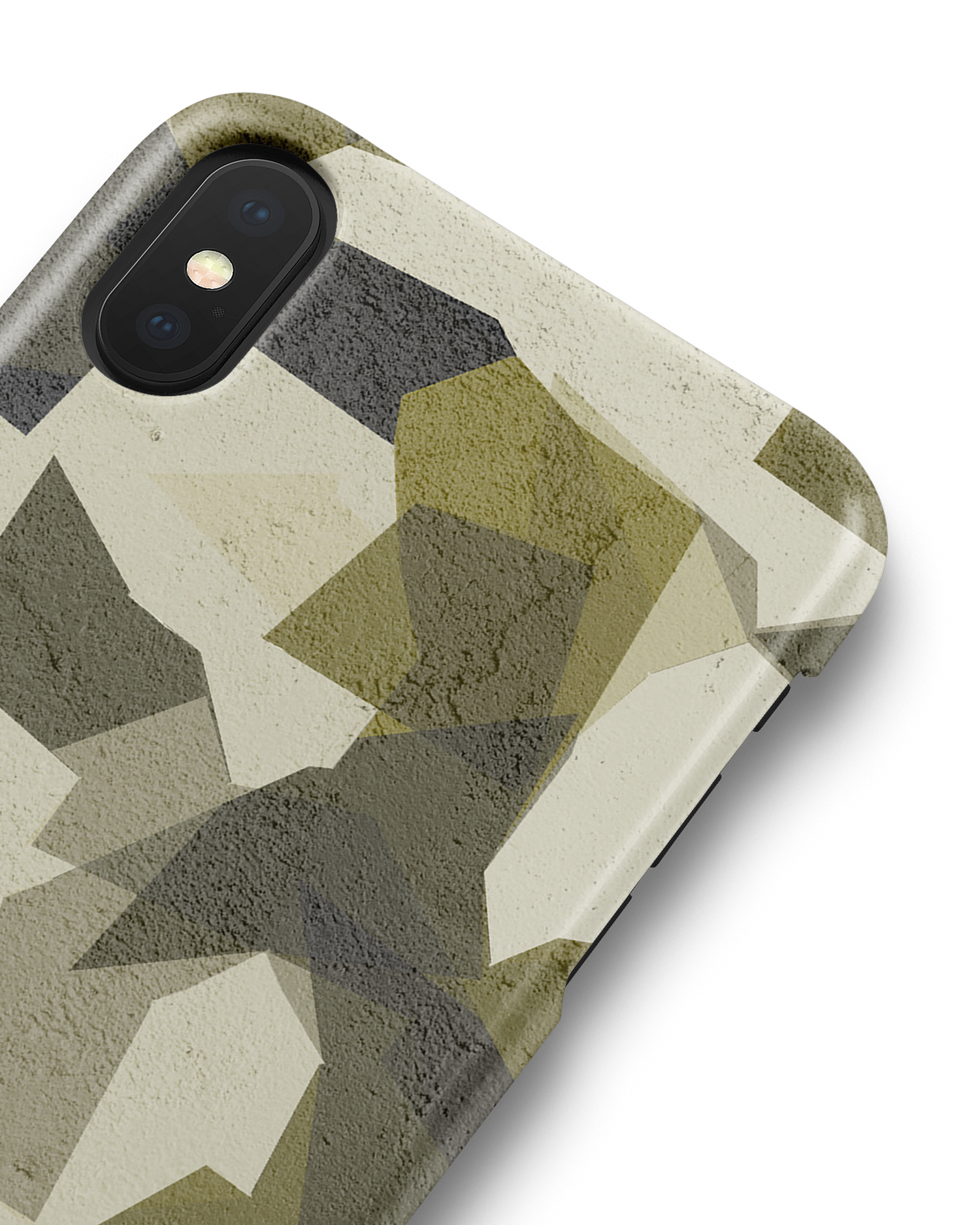 Geometric Camo Green Hardcase Handyhülle Apple iPhone X, Apple iPhone XS: Detailansicht