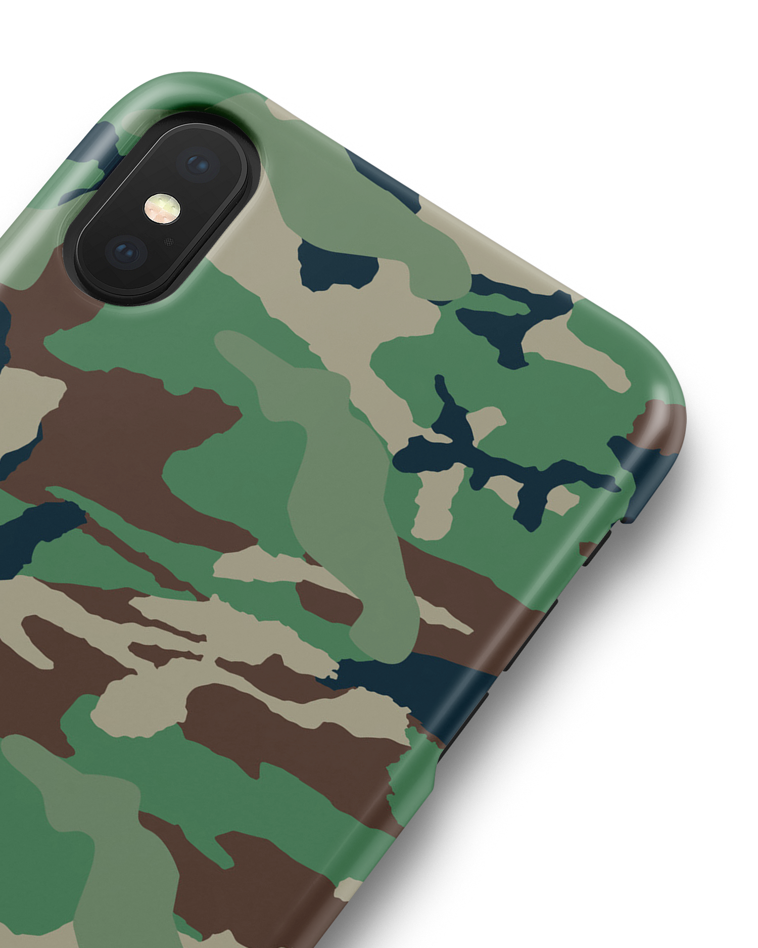 Green and Brown Camo Hardcase Handyhülle Apple iPhone X, Apple iPhone XS: Detailansicht