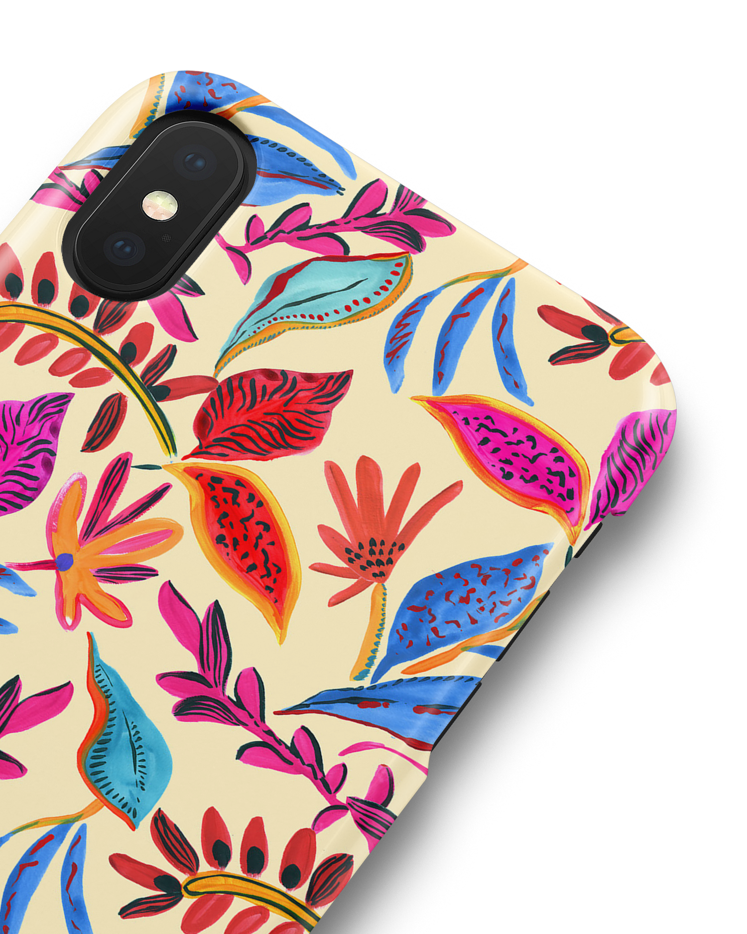 Painterly Spring Leaves Hardcase Handyhülle Apple iPhone X, Apple iPhone XS: Detailansicht