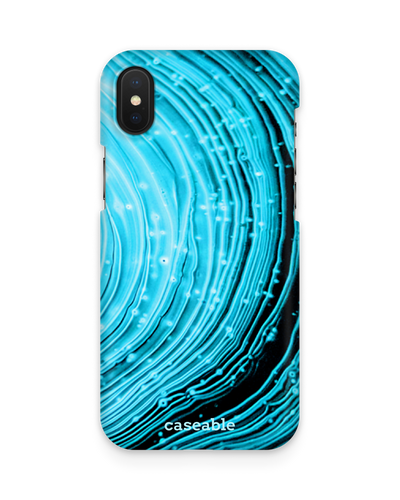 Turquoise Ripples Hardcase Handyhülle Apple iPhone X, Apple iPhone XS