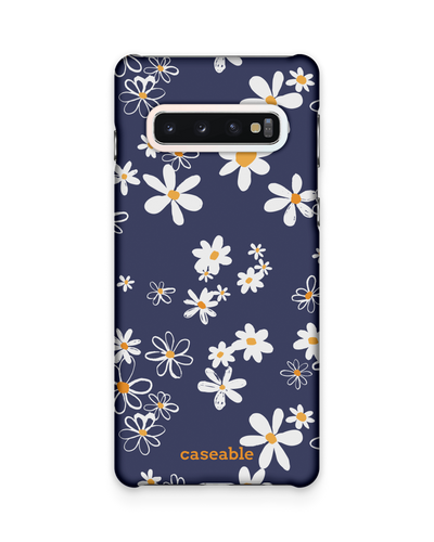 Navy Daisies Hardcase Handyhülle Samsung Galaxy S10