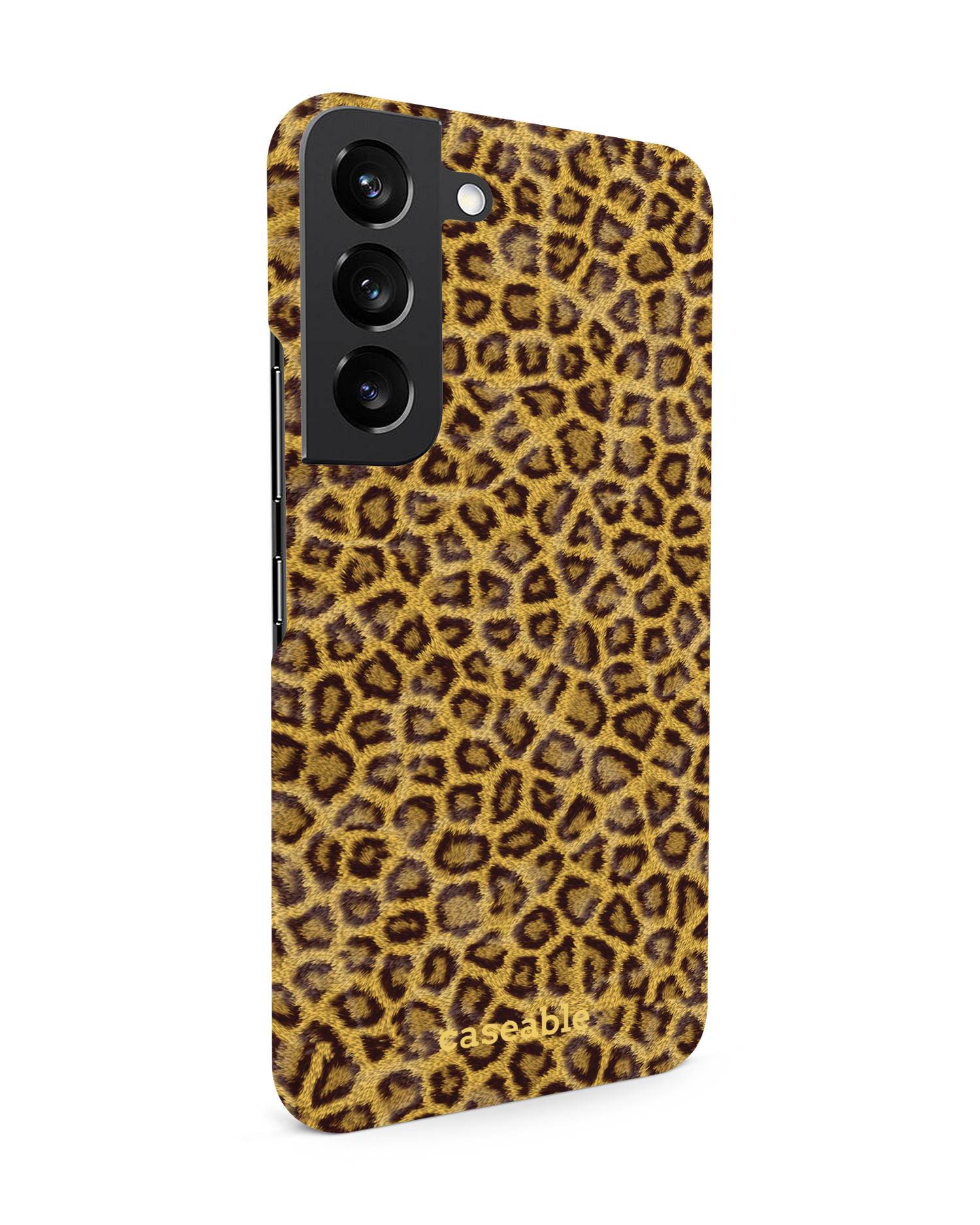 Leopard Skin Hardcase Handyhülle Samsung Galaxy S22 5G: Seitenansicht links