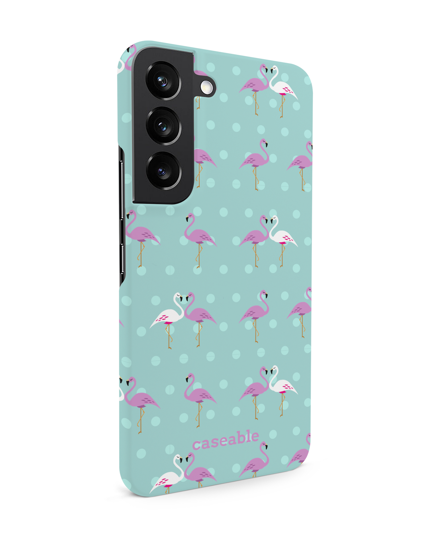 Two Flamingos Hardcase Handyhülle Samsung Galaxy S22 5G: Seitenansicht links