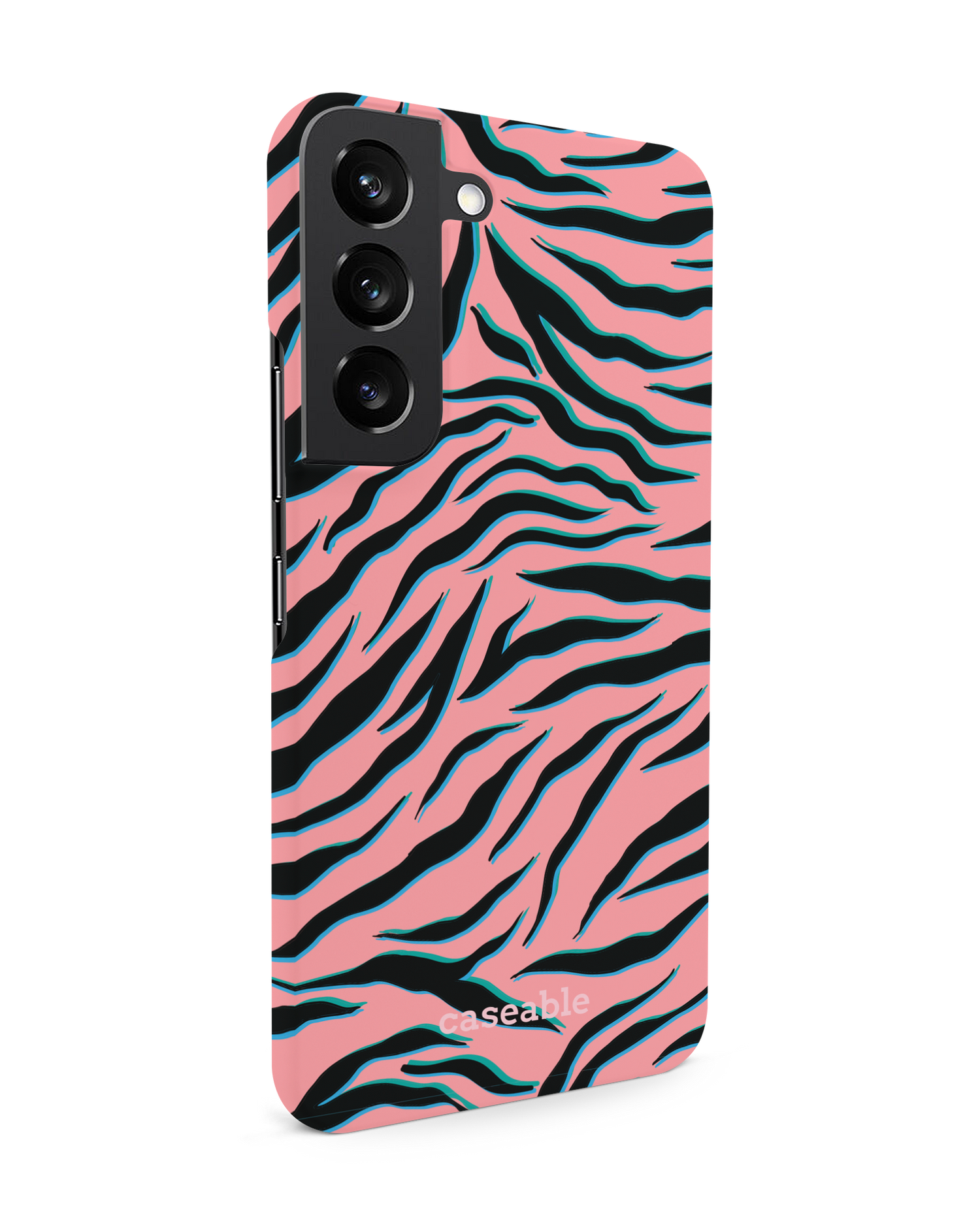 Pink Zebra Hardcase Handyhülle Samsung Galaxy S22 5G: Seitenansicht links