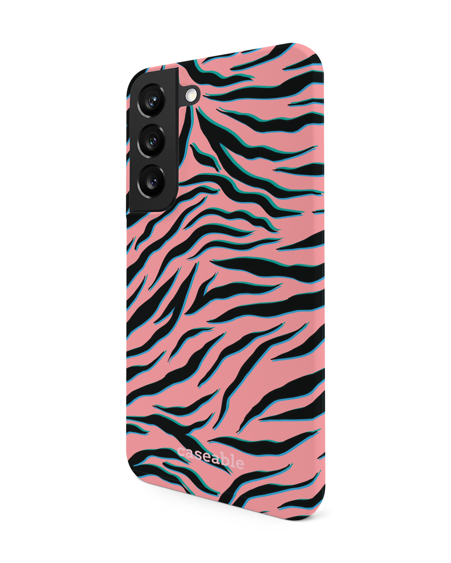 Pink Zebra Hardcase Handyhülle Samsung Galaxy S22 5G: Seitenansicht rechts