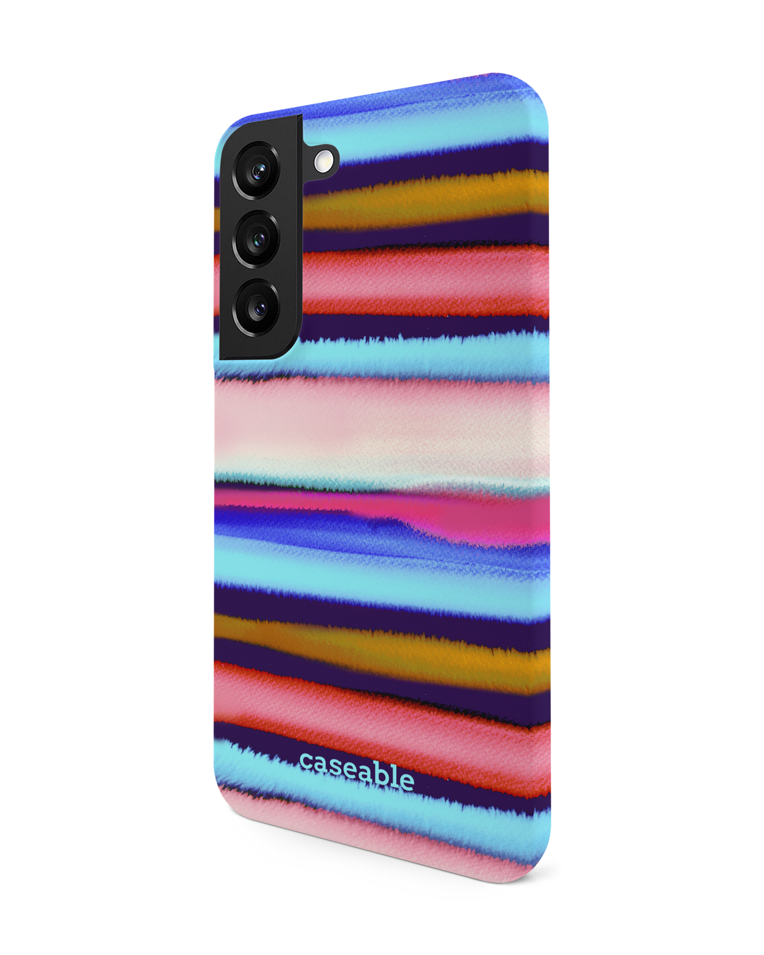 Watercolor Stripes Hardcase Handyhülle Samsung Galaxy S22 5G: Seitenansicht rechts