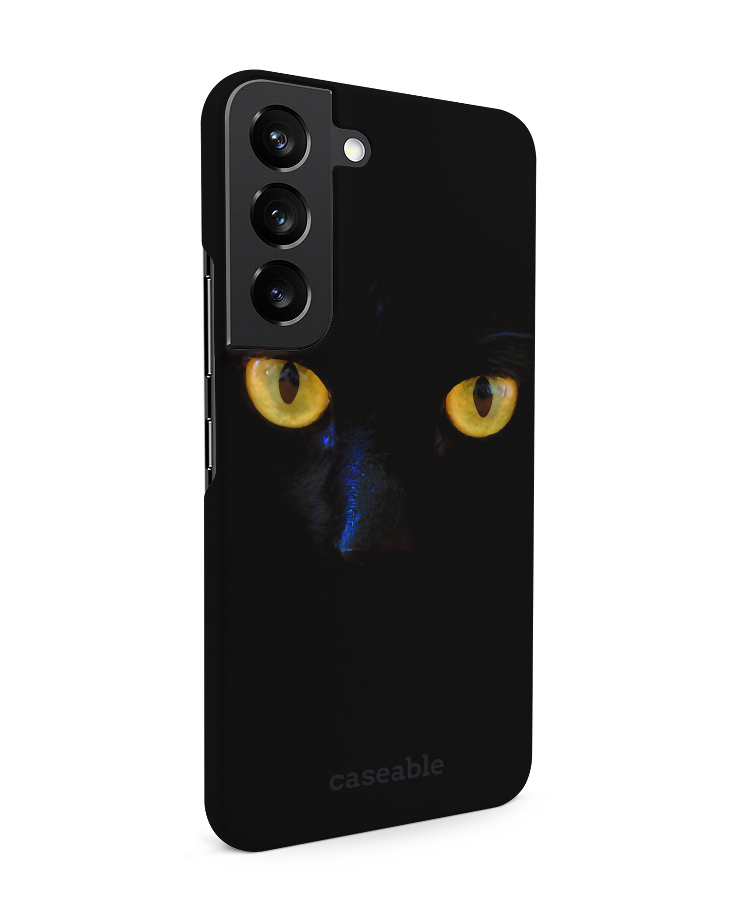 Black Cat Hardcase Handyhülle Samsung Galaxy S22 5G: Seitenansicht links