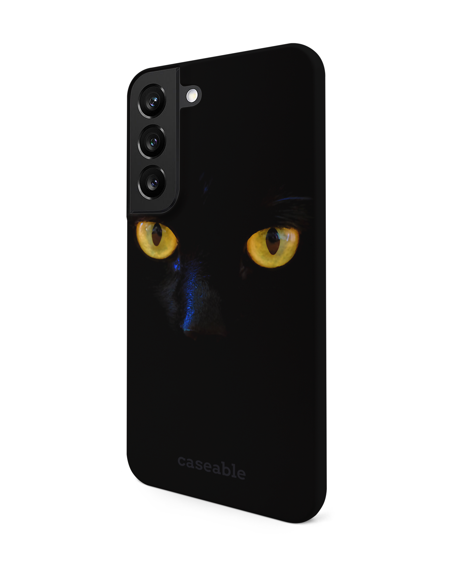 Black Cat Hardcase Handyhülle Samsung Galaxy S22 5G: Seitenansicht rechts