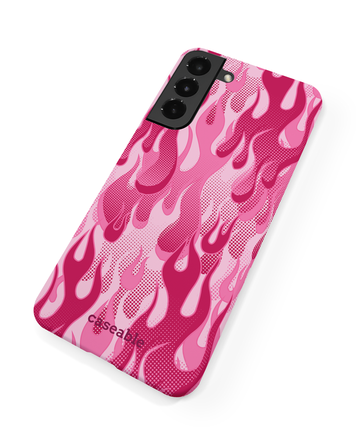 Pink Flames Hardcase Handyhülle Samsung Galaxy S22 5G: Rückseite