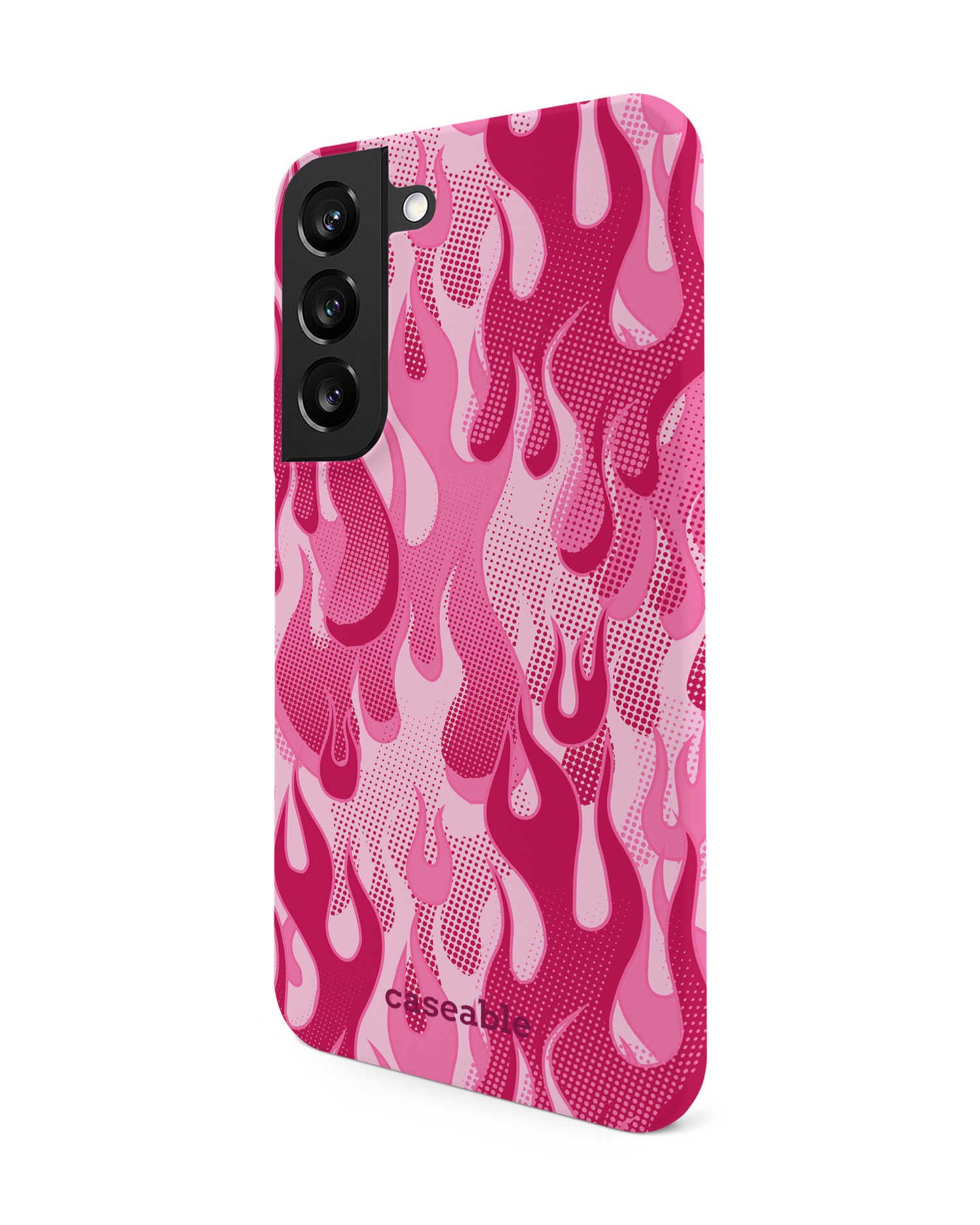 Pink Flames Hardcase Handyhülle Samsung Galaxy S22 5G: Seitenansicht rechts