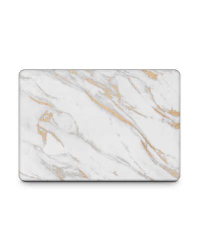 Gold Marble Elegance Laptop Aufkleber für 15 Zoll Apple MacBooks: Frontansicht