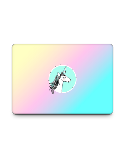 Happiness Unicorn Laptop Aufkleber für 15 Zoll Apple MacBooks: Frontansicht