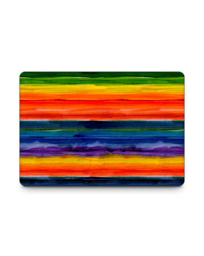 Striped Tie Dye Laptop Aufkleber für 15 Zoll Apple MacBooks: Frontansicht