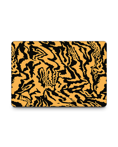 Warped Tiger Stripes Laptop Aufkleber für 15 Zoll Apple MacBooks: Frontansicht
