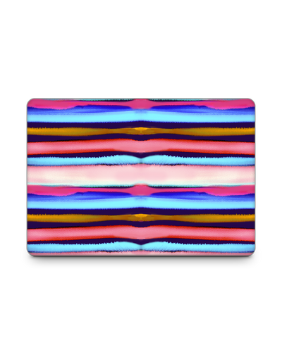 Watercolor Stripes Laptop Aufkleber für 15 Zoll Apple MacBooks: Frontansicht
