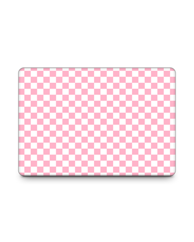 Pink Checkerboard Laptop Aufkleber für 15 Zoll Apple MacBooks: Frontansicht