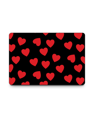 Repeating Hearts Laptop Aufkleber für 15 Zoll Apple MacBooks: Frontansicht