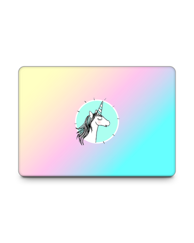 Happiness Unicorn Laptop Aufkleber für 13 Zoll Apple MacBooks: Frontansicht