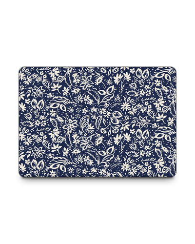Ditsy Blue Paisley Laptop Aufkleber für 13 Zoll Apple MacBooks: Frontansicht