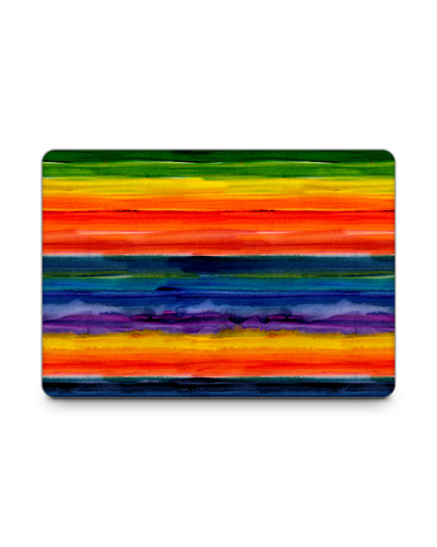 Striped Tie Dye Laptop Aufkleber für 13 Zoll Apple MacBooks: Frontansicht