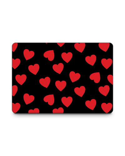 Repeating Hearts Laptop Aufkleber für 13 Zoll Apple MacBooks: Frontansicht
