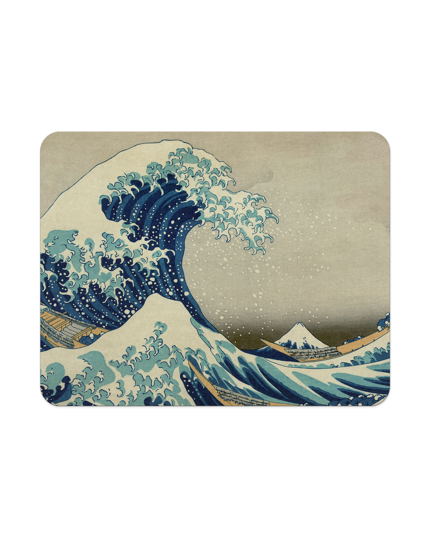 Great Wave Off Kanagawa By Hokusai Mauspad von oben